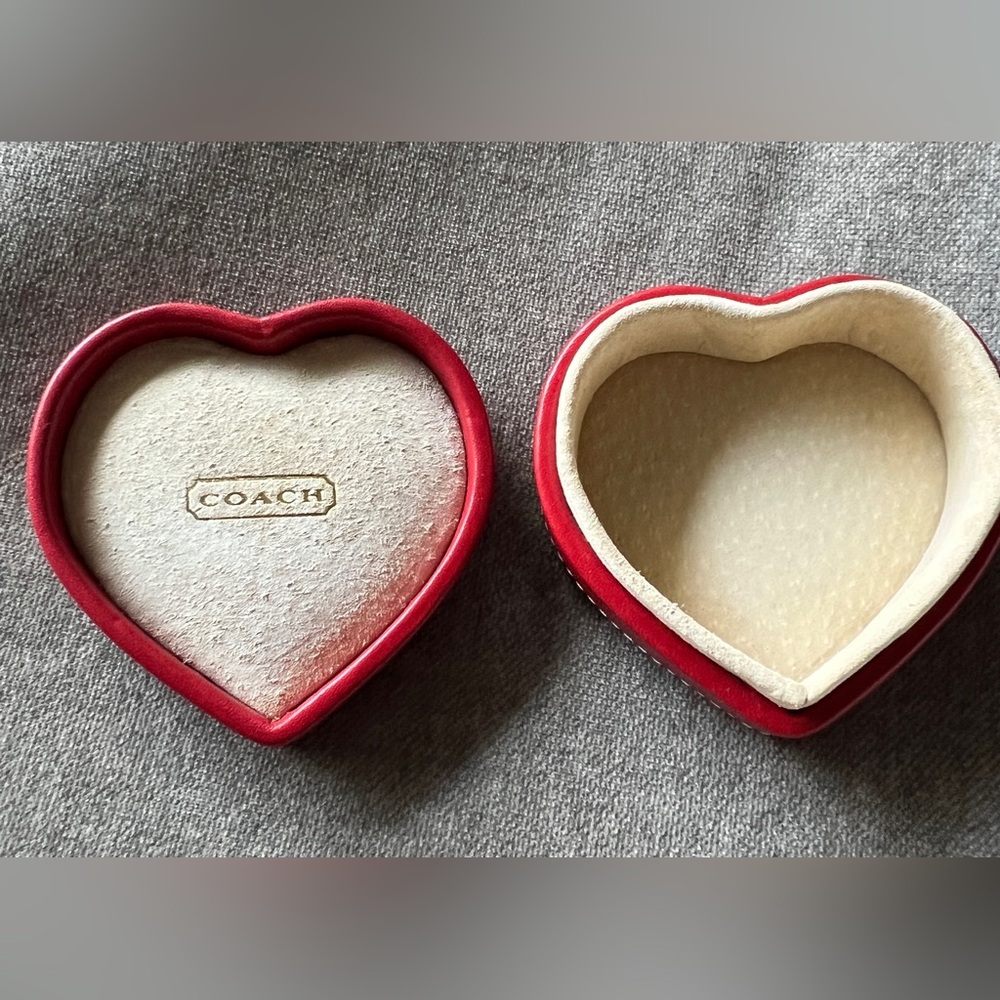 Coach Red Heart-Shaped Jewelry Holder